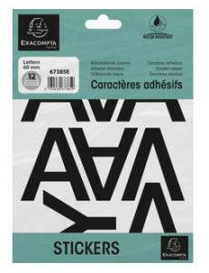 EXACOMPTA Lettres auto-adhésives A-Z, 30 mm, noir