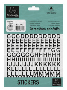 EXACOMPTA Lettres auto-adhésives A-Z, 40 mm, noir