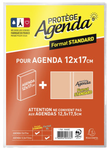 EXACOMPTA Protège-agenda STANDARD, en PVC, translucide