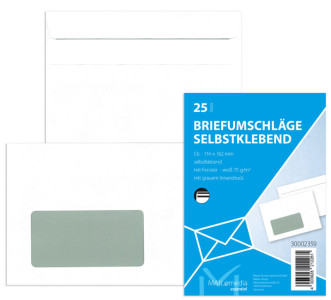 MAILmedia Briefumschlag Offset weiß, DIN Lang, mit Fenster