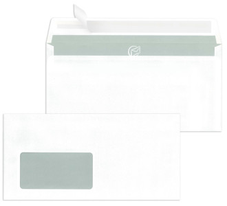 MAILmedia Briefumschläge C5, haftklebend, mit Fenster, weiß