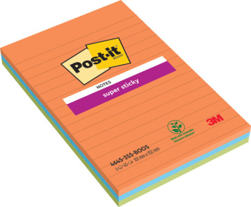 Post-it Bloc-note adhésif Super Sticky Notes, 101 x 152 mm