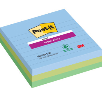 Post-it Bloc-note adhésif Super Sticky Notes, 101 x 101 mm