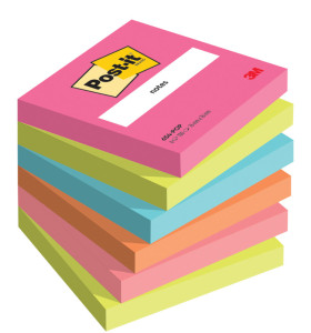 Post-it Bloc-note adhésif Notes, 76 x 76 mm, Poptimistic