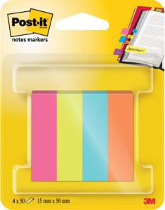 Post-it Marque-page Page Marker, 15 x 50 mm, Poptimistic