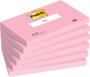 Post-it Bloc-note adhésif Notes, 127 x 76 mm, rose flamant