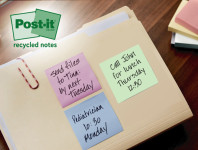 Post-it Bloc-note adhésif Recycling, 51 x 38 mm, 4 couleurs Post-it Bloc-note adhésif Recycling, 51 x 38 mm, 4 couleurs