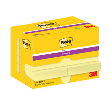 Post-it Bloc-note adhésif Super Sticky Notes, 47,6 x 47,6 mm