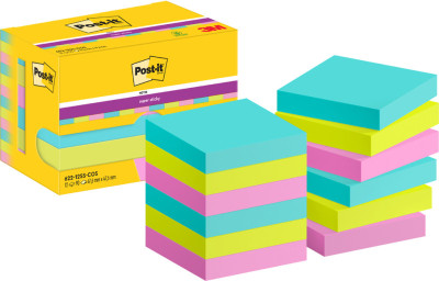 Post-it Bloc-note adhésif Super Sticky Notes, 47,6 x 47,6 mm