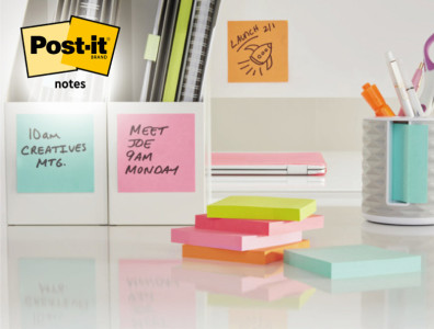 Post-it Bloc-note adhésif, 38 x 51 mm, Poptimistic