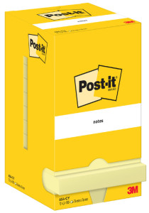 Post-it Bloc-note adhésif, 76 x 76 mm, jaune