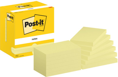 Post-it Bloc-note adhésif, 76 x 76 mm, jaune