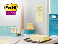 Post-it Super Sticky Recycling Notes, 76 x 76 mm, jaune