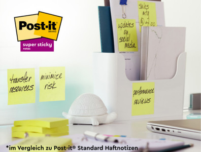 Post-it Super Sticky Recycling Notes, 76 x 76 mm, jaune