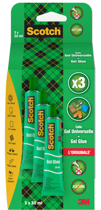 Scotch - Tube de Colle Transparente - Gel Universel Multi-Matériaux 30 ml