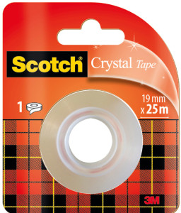 Scotch Ruban adhésif Crystal, transparent, 19 mm x 25 mm