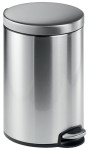 DURABLE Poubelle à pédale en acier inox., rond, 12 l, argent DURABLE Poubelle à pédale en acier inox., rond, 12 l, argent