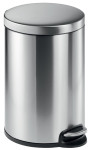 DURABLE Poubelle à pédale en acier inox., rond, 12 l, argent DURABLE Poubelle à pédale en acier inox., rond, 12 l, argent