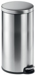 DURABLE Poubelle à pédale en acier inox., rond, 30 l, argent DURABLE Poubelle à pédale en acier inox., rond, 30 l, argent