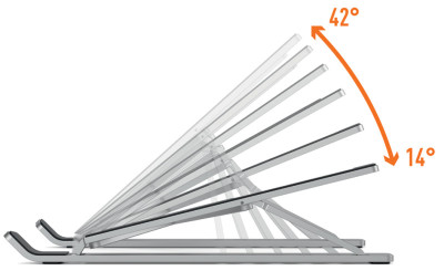 DURABLE Support pour ordinateur portable FOLD, argent