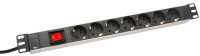 Multiprise DIGITUS 19 7 prises, 1 U, avec interrupteur