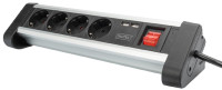Multiprise DIGITUS, 4 prises, 2 ports USB, avec interrupteur Multiprise DIGITUS, 4 prises, 2 ports USB, avec interrupteur