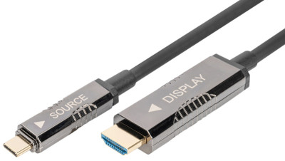 DIGITUS Câble d'adaptateur USB type-C vers HDMI AOC, 10 m