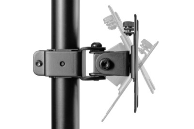 DIGITUS Support double écran universel, vertical, noir