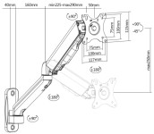 DIGITUS Support mural universel pour écran, noir DIGITUS Support mural universel pour écran, noir