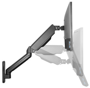 DIGITUS Support mural universel pour écran, noir