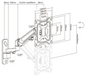 DIGITUS Support mural universel pour écran, noir DIGITUS Support mural universel pour écran, noir