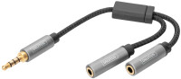 DIGITUS Répartiteur audio, jack mâle 3,5 mm - DIGITUS Répartiteur audio, jack mâle 3,5 mm -