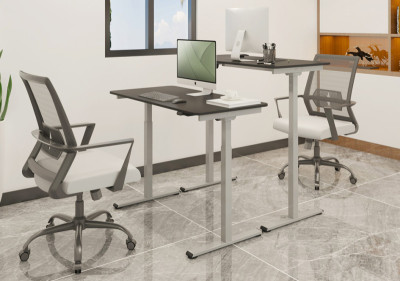 DIGITUS Piètement de table réglable en hauteur, gris