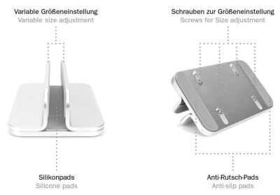 DIGITUS Support vertical pour ordinateur portable