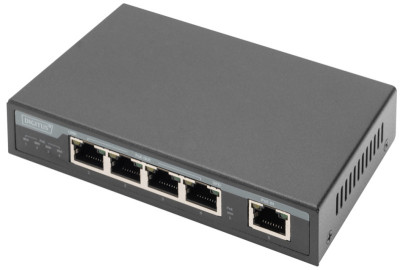 DIGITUS Extenseur Gigabit 4PPoE intérieur, 4 ports, 802.3at