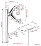 DIGITUS Bras pour écran avec souris et support pour clavier DIGITUS Bras pour écran avec souris et support pour clavier