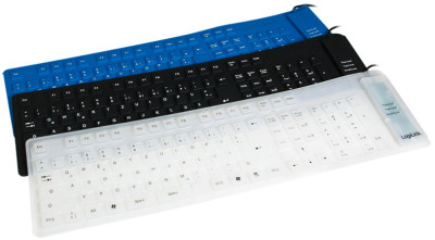 LogiLink Flexible Silikon-Tastatur, kabelgebunden, schwarz