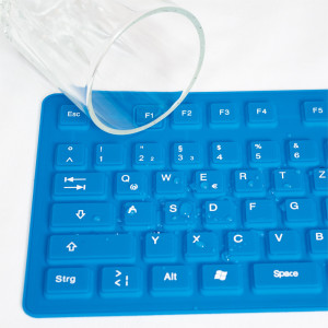 LogiLink Flexible Silikon-Tastatur, kabelgebunden, weiß