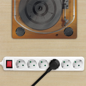 Multiprise LogiLink 6 prises avec interrupteur, noir