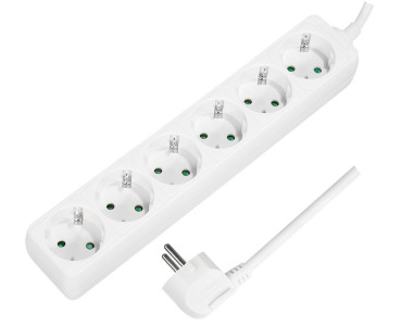 Multiprise LogiLink 6 prises, sans interrupteur, noir