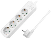 Multiprise 4 prises LogiLink avec interrupteur, blanc Multiprise 4 prises LogiLink avec interrupteur, blanc
