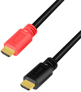 LogiLink Câble HDMI 2.0, fiche mâle A - mâle A, AMP, 10 m