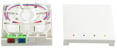 LogiLink Boîte d'épissure FTTH, 2x SC/APC, câble 50 m, blanc