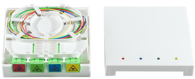 LogiLink Boîte d'épissure FTTH, 4x SC/APC, câble 20 m, blanc