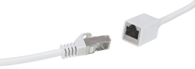 LogiLink Rallonge câble patch Premium, Cat.6A, 1 m, blanc