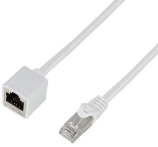 LogiLink Rallonge câble patch Premium, Cat.6A, 3 m, blanc