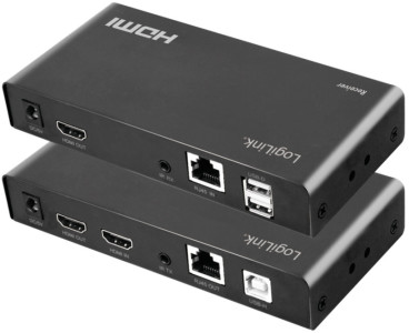 LogiLink Kit d'extension HDMI via LAN/KVM/2xUSB-A/1080p/HDCP