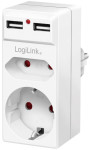 Adaptateur LogiLink avec 2 ports USB, prise européenne et Adaptateur LogiLink avec 2 ports USB, prise européenne et