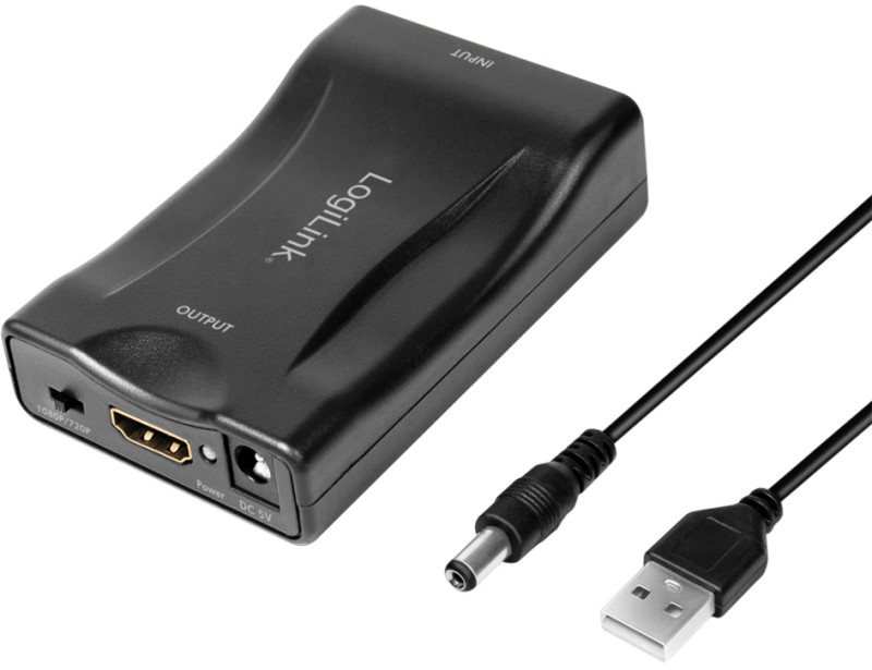 LogiLink Convertisseur vidéo Scart - HDMI, noir