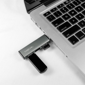 LogiLink Hub USB 3.2 Gen2, 3 ports, alu